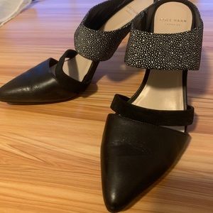 Cole Haan Black Slip On Pumps with Print